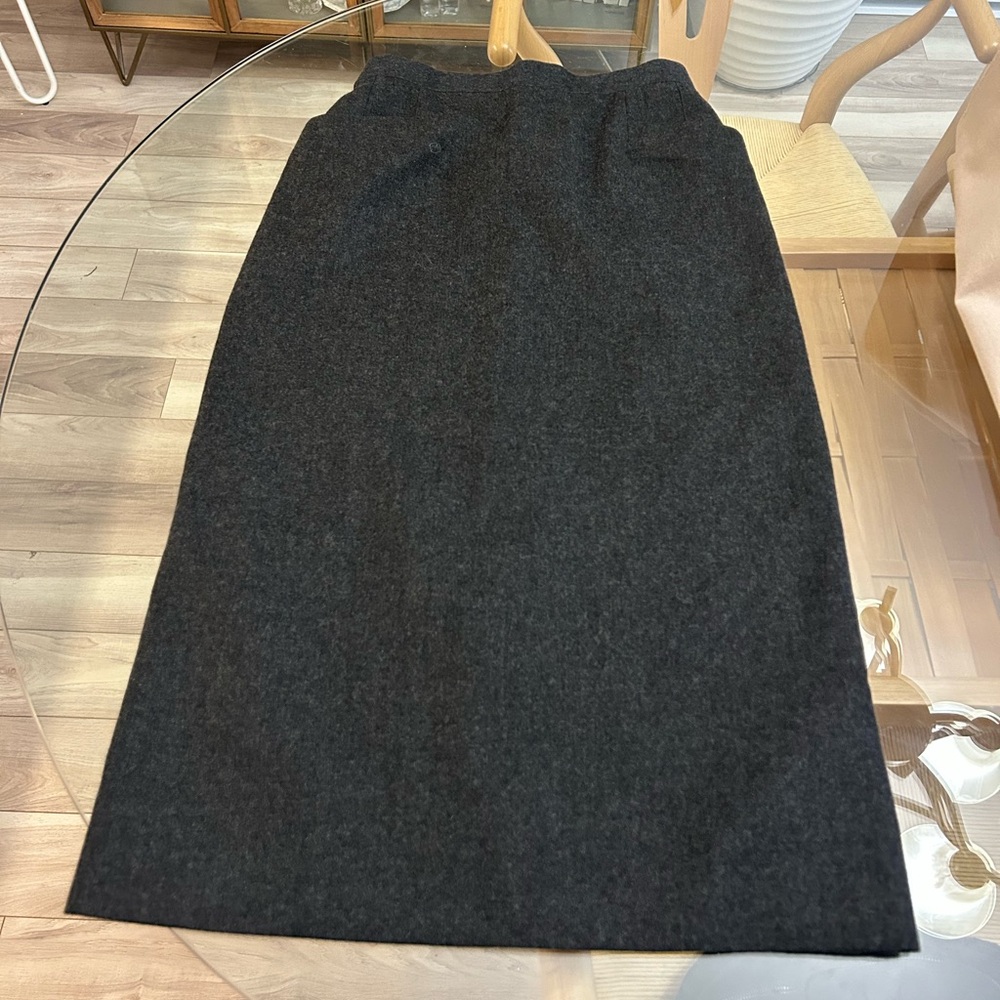 Vintage Wool Midi Skirt